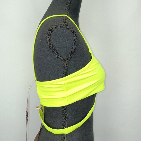 NWT House Of CB London Beachwear Aphrodite Bikini (Top Only) in Neon Lime Sz. M - Picture 4 of 9